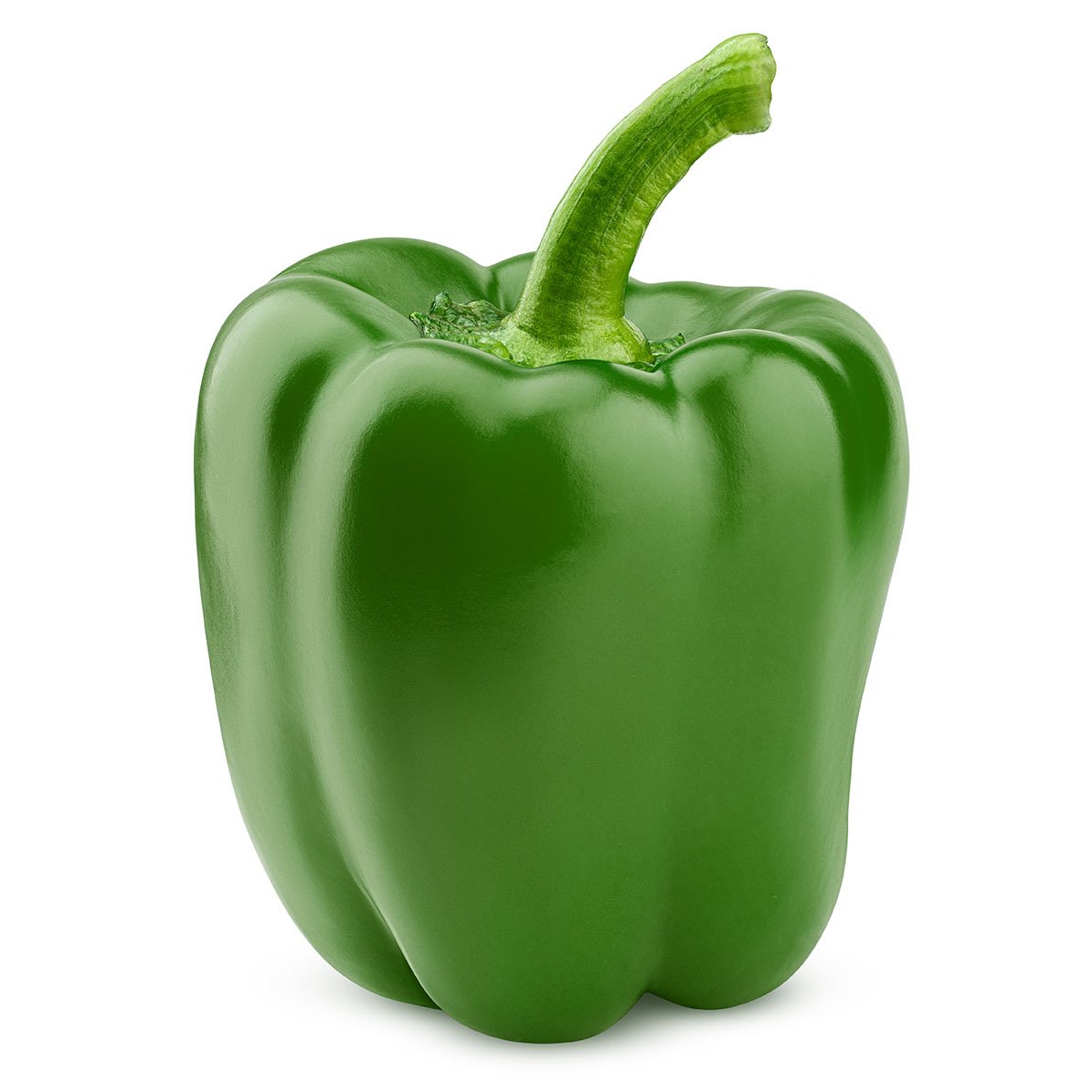 sweet green pepper, paprika, isolated on white background, clipping path, full depth of field بذر فلفل دلمه ای سبز 100 گرمی - تصویر 1